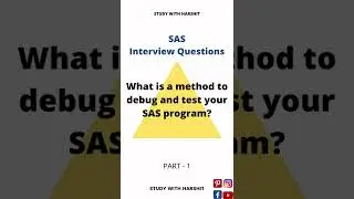 SAS Interview Questions // Most Asked SAS Interview Questions