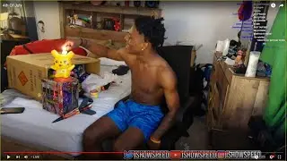 IShowSpeed lights fireworks in his room💀💀💀(9-1-1 involved)