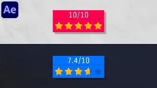 Star Rating Card Animation in After Effects | AE Tutorials