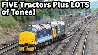 FIVE Class 37 TRACTORS, 93001, GRID and PLENTY of Loco TONES! Chesterfield 17/06/24