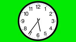Clock 🕒 Time Lapse - Green Screen Background || टाइम बताती हुई घड़ी