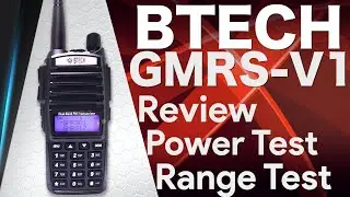 BTech GMRS-V1 Review, Power Output and Range Test - GMRS Repeater Capable Walkie Talkie Handset