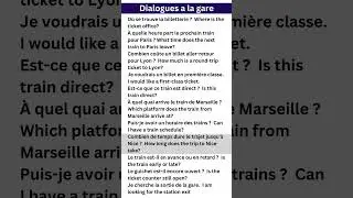 Dialogues a la gare(dialogues at the railway stations for the beginners) #frenchforbeginners #french