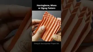 Herringbone Tessellation Miura Fold Zig Zag Paper Folding Technique #shorts #short  #origamiprojects