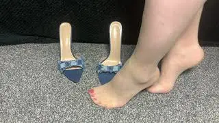 Diamond Pantyhose & My Favourite HIgh Heel Mules