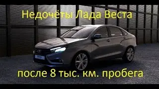 Новые недочёты Весты после пробега 8 тыс  км.,  и средний расход.