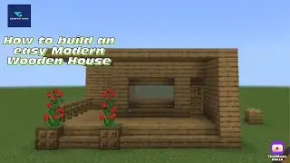 Minecraft: How to build an easy  modern Wooden House| Modern Wooden House Tutorial | #3