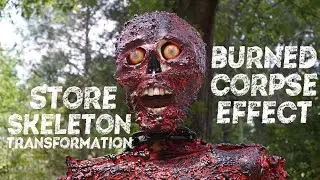 Halloween Store Skeleton Transformation - Burned corpse effect skeleton corpsing