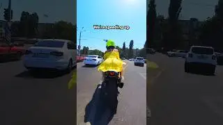 When she said to go NOT SO FAST 😅 Meanwhile, on the road 😂 #reaction #moto #bikelover