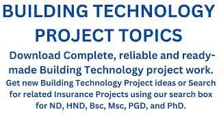 Building Technology Project topics