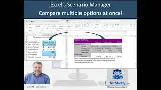 Microsoft Excel Advanced:  Use the Scenario Manager to compare different outcomes or options