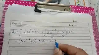 Reduction formula -2( integration of nth power of sec x)