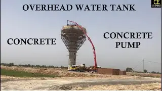 Overhead Water Tank Concrete With Concrete Pump