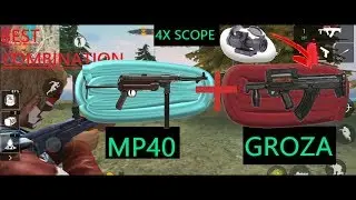 4x scope on Groza+MP40 (Best combination Pro Player Gameplay)  [Garena Free fire battlegrounds]