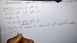 8086 Microprocessor Processor Control Instruction | Microprocessor Course |