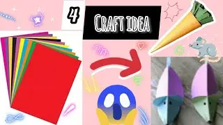 4 Easy Craft 😱😍 #craft #diy #papercraft #origami #easycraft #ring #mouse #easy #carrot #beautiful