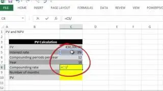 How to calculated Present Value in Excel