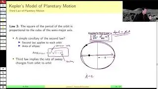 AEE462 Lecture 1, Part D - Kepler's 3 Laws of Planetary motion and Newton's Universal Gravitation