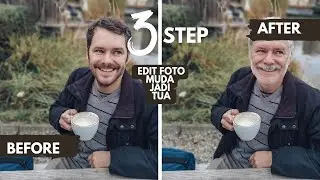 Cara edit foto wajah muda menjadi tua