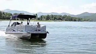 Sport Pontoon Boat Rental at Boundary Waters Resort & Marina