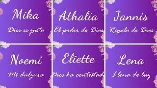 NOMBRES DE ORIGEN HEBREO CON BONITO SIGNIFICADO @monicabroce