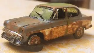 Как состарить и нанести ржавчину на масштабную модель. Москвич 407  