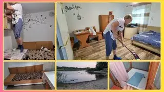 Первая ночёвка на даче! Все места заняты) Уборка полным ходом, Жизнь в частном доме