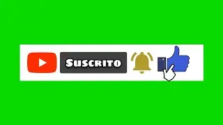 🖲️BOTÓN de SUSCRIBIR, Like y Activar la Campanita con🔊 Pantalla VERDE para Vídeos de YouTube 2024FHD