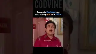 Corporate Employees, as soon as they reach office. #corporate #corporatememes #comedyshorts