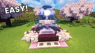 Minecraft: How to Build a Fountain Tutorial I Cherry Blossom