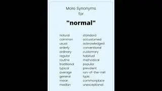 Improve Your Vocabulary | #synonyms for the word NORMAL #vocabulary #synonymswords #SHORTS #english