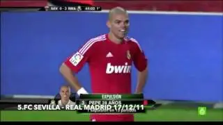 Pepe Craziest Angry Moments ● All 6 Red Cards
