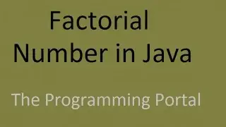 Java Factorial Program