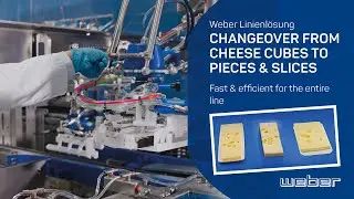 Umrüstung der Weber Linienlösung für Käsewürfel, -stücke und -scheiben. | weSHUTLLE, wePICK