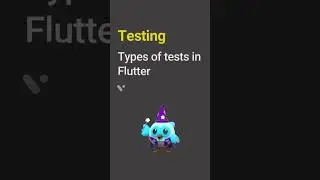 Types of tests in Flutter