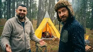 IT WAS RAINING AND WE WERE CAMPING