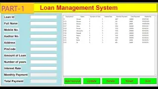 Loan Management Software  in Python with database connectivity || #Project in #Tkinter ||Part-1 of 3