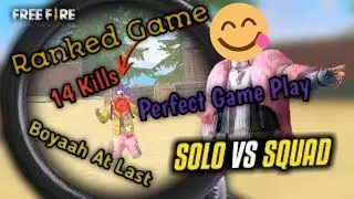 RANKED GAMEPLAY | SOLO VS SQUAD | ONLY RED NUMBERS | BOOYAH WITH 14 KILLS | BY KOG XT