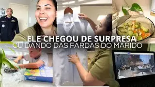 ELE CHEGOU DE SURPRESA / CUIDANDO DAS FARDAS BRANCAS ⚓️/ ROTINA NOTURNA ✨
