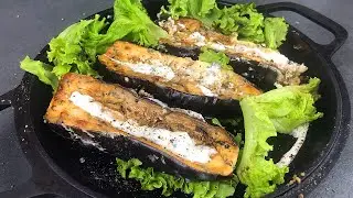 Запеченные баклажаны в духовке со сметаной и чесноком