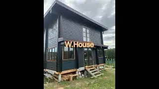 Масло для дерева W-House. Фасад масло с кварцем, цвет графит. Масло с карнаубским воском белое и дуб