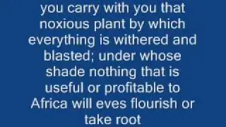 Reminder of the epicenes of the African slave trade