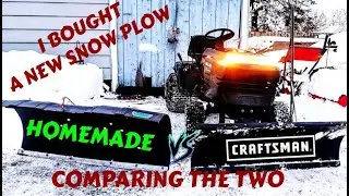 Comparing my HOMEMADE SNOW PLOW to a CRAFTSMAN 486 24443