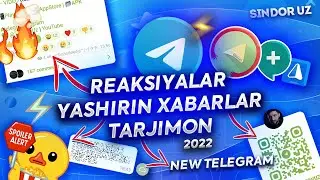 TELEGRAM 8.4 - biz kutgan yangilanish! REAKSIYALAR, MATN TARJIMASI, Yashirin matn, QR-kodlar