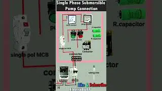 Submersible Pump Connection with Single Phase AC Supply #automation #electrical #engineering