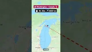 washington to Canada flight ✈️ route explore live #flight #route #explore #aviation #excelbytesized