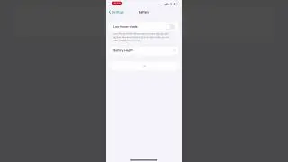 Optimised Battery iPhone