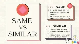 SAME VS. SIMILAR | Vocabulary Development | ELC
