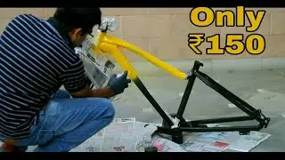How to SPRAY PAINT  Bicycle at HOME