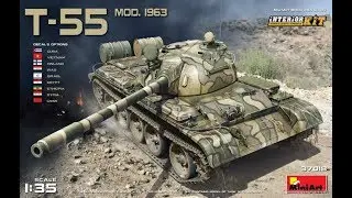 The assembly of the model T-55 arr 1963 with the interior from Miniart part 4